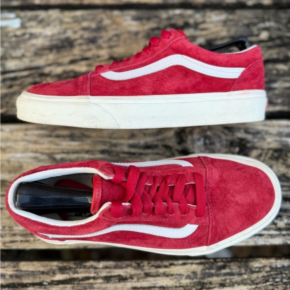 2020 Vans Old Skool 'Pig Suede - Red Chili Pepper' Unisex Lace Up Sneakers M5 - Picture 9 of 13